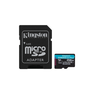 Карта памяті Kingston microSDXC 256GB Canvas Go! Plus G4 Class 10 UHS-I U3 V30 A2 + SD-адаптер (SDCG4/256GB) www.bd.in.ua Безпечний Дім
