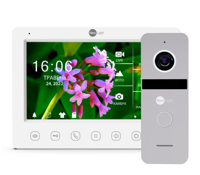 Комплект домофону Neolight Kappa+ HD WF 7 + Solo Silver (KitNLightSoloS) www.bd.in.ua Безпечний Дім