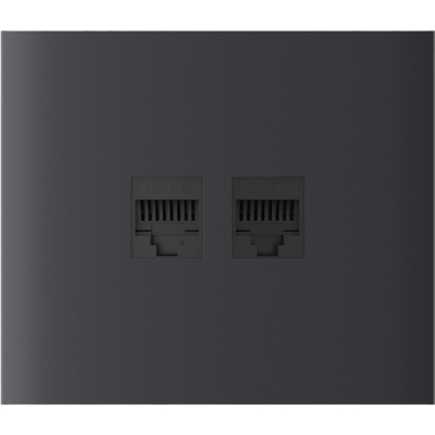 Накладна панель Ajax CenterCover (LAN) vertical Graphite www.bd.in.ua Безпечний Дім
