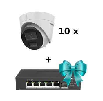 Комплект відеоспостереження Hikvision DS-2CD1343G2-LIUF (2.8mm) (10шт) + DS-3T1306P-SI/HS (1шт) www.bd.in.ua Безпечний Дім