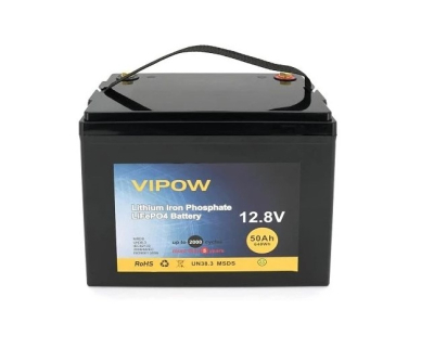 Акумуляторна батарея Vipow LiFePO4 12,8V 50Ah з вбудованою ВМS платою 40A www.bd.in.ua Безпечний Дім