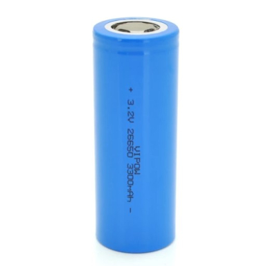 Акумулятор Vipow 26650 Lifepo4 IFR26650 FlatTop, 3300mAh, 3.2V, Blue www.bd.in.ua Безпечний Дім