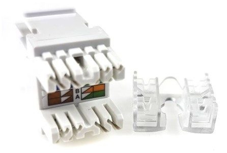 Модуль E-server Keystone WT-2007A RJ45 UTP, кат.5E White (WT-2007A) www.bd.in.ua Безпечний Дім