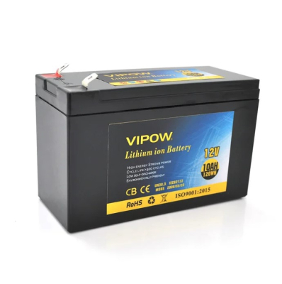 Акумуляторна батарея Vipow Li-ion 12V 10Ah www.bd.in.ua Безпечний Дім