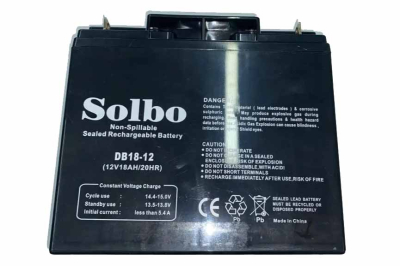 Акумулятор Solbo DB18-12 електричний www.bd.in.ua Безпечний Дім