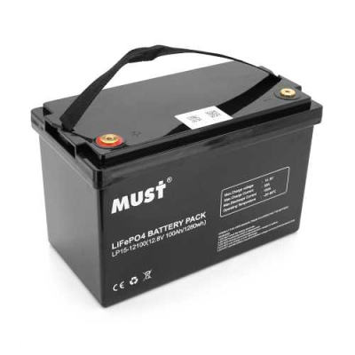 Акумуляторна батарея MUST LiFePO4 LP15-12100 12,8V 100Ah, 1,28kWh, BMS50A@4S www.bd.in.ua Безпечний Дім