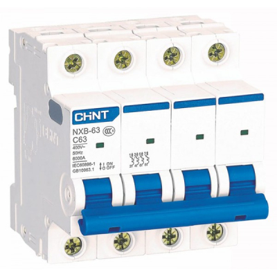 Автоматичний вимикач Chint NXB-63 (4P, C20, 6kA) www.bd.in.ua Безпечний Дім