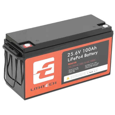 Акумулятор LITHTECH TE24100B 25.6В 100Аг Bluetooth www.bd.in.ua Безпечний Дім