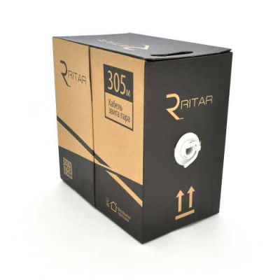 Кабель вита пара Ritar UTP-cat.6 (4 * 2 * 0.54), (CU), для внутр. робіт, 305м, GREY www.bd.in.ua Безпечний Дім