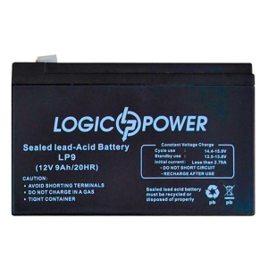 Акумулятор LogicPower 12V 9 Ah www.bd.in.ua Безпечний Дім