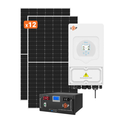 Автономне джерело живлення з сонячною панеллю LogicPower (СЕС) Преміум 6kW АКБ 6kWh LiFePO4 100 Ah www.bd.in.ua Безпечний Дім