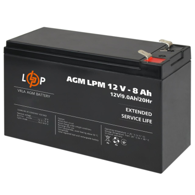 Акумулятор LogicPower AGM LPM 12V - 8 Ah www.bd.in.ua Безпечний Дім