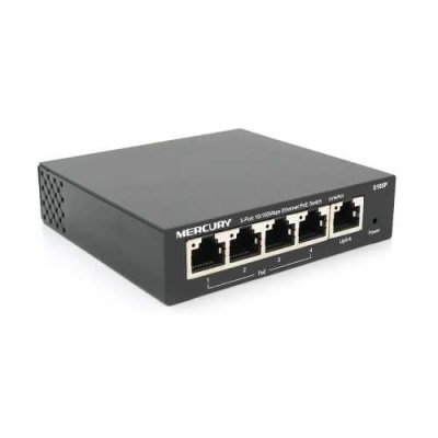 POE комутатор Mercury S105P (БЖ в комплекті) www.bd.in.ua Безпечний Дім