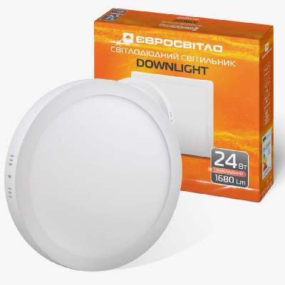Світильник Євросвітло LED-SR-300-24 (24Вт, 6400К) www.bd.in.ua Безпечний Дім