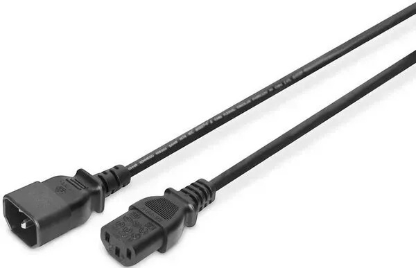 Кабель живлення Digitus C14-C13 M/F 1.2м Black (AK-440201-012-S) www.bd.in.ua Безпечний Дім