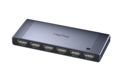 Розгалужувач HDMI VEGGIEG V-HD11 HDMI 1*5, HDTV2.0 4K, Grey, Box www.bd.in.ua Безпечний Дім