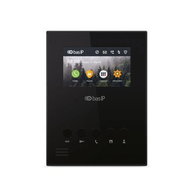 IP домофон Bas-IP AU-04LAF Black з Wi-Fi www.bd.in.ua Безпечний Дім