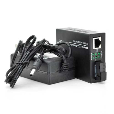 Медіаконвертер Voltronic FT-1G1EPS-20 SC 20km + блок живлення + перехідник www.bd.in.ua Безпечний Дім