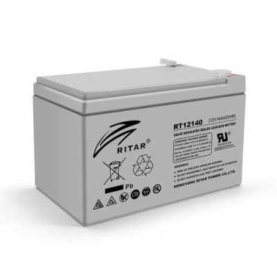 Акумуляторна батарея Ritar AGM RT12140H 12V 14Ah, Gray Case www.bd.in.ua Безпечний Дім