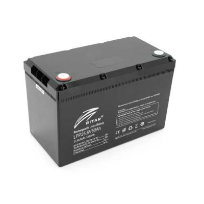 Акумуляторна батарея Ritar LiFePO4 25.6V 50Ah BMS25A@8S www.bd.in.ua Безпечний Дім
