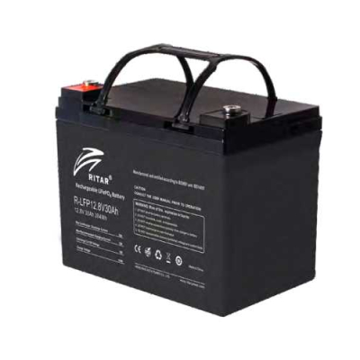 Акумуляторна батарея Ritar LiFePO4 12,8V 30Ah 384Wh BMS15@4S www.bd.in.ua Безпечний Дім