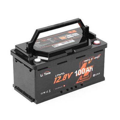 Акумуляторна батарея Li-Time 12.8V 100Ач 1280Wh Bluetooth, 4000Cycles, BMS100A, &le;40m&Omega;, IP65, L358*B177*H188 mm, 9.9 kg www.bd.in.ua Безпечний Дім