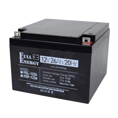 Акумуляторна батарея Full Energy 12V 26Ah (FEP-1226) 16572 www.bd.in.ua Безпечний Дім