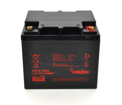 Акумуляторна батарея Merlion HR12190W, 12V 45Ah ( 196 х 165 х 173 (173) ) www.bd.in.ua Безпечний Дім