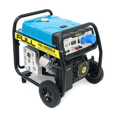 Бензиновий генератор FULL Generator FGL 12000LE, 1-фазний 230 В, 50 Гц, 12 кВА / 9,0 кВт, бак 28 л, витрата 3 л / год, ручний / стартер (без АКБ), 720x530x610 мм, 92 кг www.bd.in.ua Безпечний Дім