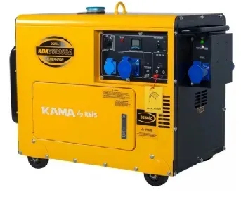 Інверторний бензиновий генератор Kama KDK7500SCA, 1-фазний 230V, 50Hz, 6.9kVA / 5.5kW, бак 14,5 л, витрата 1,65 л / год, пуск: стартер (без АКБ), 850x550x720 мм, 160 кг www.bd.in.ua Безпечний Дім