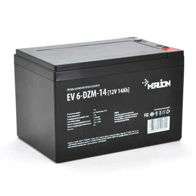 Акумуляторна батарея Merlion EV 6-DZM-14, 12V 14Ah M5 (151*98*100), Q4 www.bd.in.ua Безпечний Дім