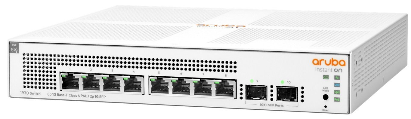 POE комутатор HP Aruba IOn 1930 8G РоЕ White (JL681A) www.bd.in.ua Безпечний Дім