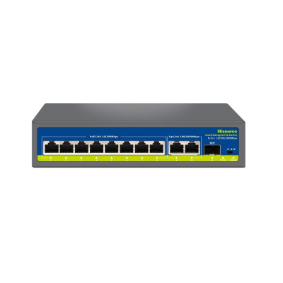 POE комутатор Hisource Hi-S21-8FP2G1S з 8 портами PoE www.bd.in.ua Безпечний Дім