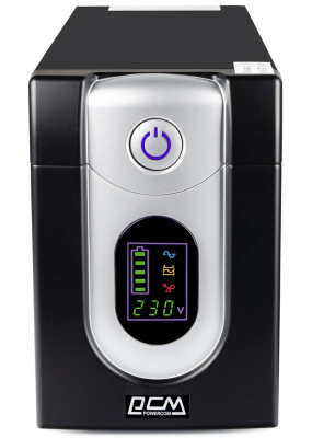 Джерело безперебійного живлення Powercom 1025VA/615W USB 4+2 IEC (IMD-1025AP LCD) www.bd.in.ua Безпечний Дім