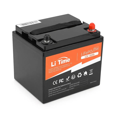 Акумуляторна батарея Li-Time LiFePO4 12,8V 50Ah 640Wh(100 / 100A), заряд 14,4В / 10А, (198 x 166 x 170мм), 5,24kg, Q1 www.bd.in.ua Безпечний Дім