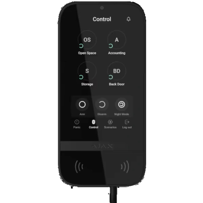Клавіатура Ajax Superior KeyPad TouchScreen Fibra Black www.bd.in.ua Безпечний Дім