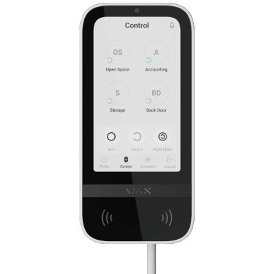 Клавіатура Ajax Superior KeyPad TouchScreen Fibra White www.bd.in.ua Безпечний Дім