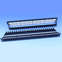 Патч панель EPNew 19 дюймів 24xRJ-45 UTP, кат. 6, dual type, із заднім організатором, (6PLH-240BKRM) www.bd.in.ua Безпечний Дім