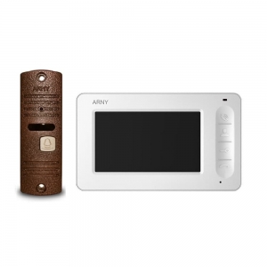 Комплект домофону Arny AVD-4005 white/copper www.bd.in.ua Безпечний Дім