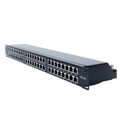 Патч панель LW 19" 1U STP 48xRJ-45 Dual IDC type, кат. 5e, PP6A-10-C5E www.bd.in.ua Безпечний Дім