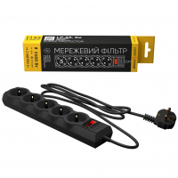 Мережевий фільтр LogicPower Мережевий фільтр PREMIUM LP-X5 2 м Black (3520Вт) www.bd.in.ua Безпечний Дім