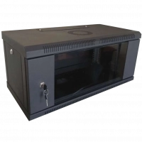 Шафа Hypernet WMNC-4U-FLAT-AC-BLACK 4U 600x450 www.bd.in.ua Безпечний Дім