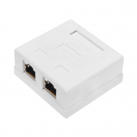 Розетка мережева LogicPower RJ-45 2-порта кат.5е FTP LP-214 www.bd.in.ua Безпечний Дім