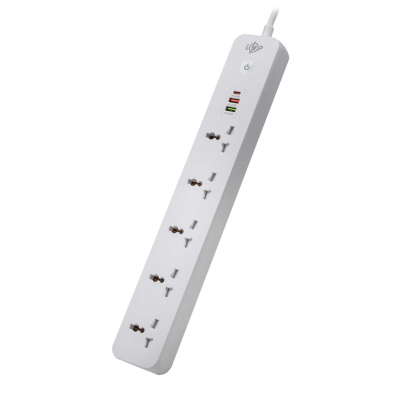 Мережевий фільтр LogicPower 5x220V-2500W, 1xUSB-38W/PD/QC3.0, 1xType-C 20W, 1xUSB 18W www.bd.in.ua Безпечний Дім
