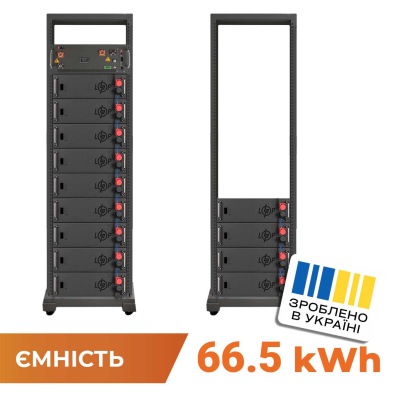 Акумулятор LogicPower LP LiFePO4 Battery HVM 665,6V 100Ah (66560 Wh) BMS 160А P AB Lrack black www.bd.in.ua Безпечний Дім