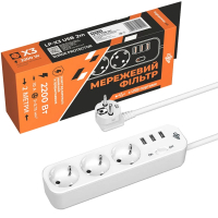 Мережевий фільтр LogicPower PREMIUM LP-X3-USB-2 www.bd.in.ua Безпечний Дім
