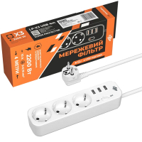 Мережевий фільтр LogicPower PREMIUM LP-X3-USB-4 www.bd.in.ua Безпечний Дім