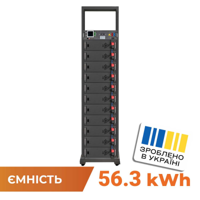 Акумулятор LogicPower LP LiFePO4 Battery HVM 563,2V 100Ah (56320 Wh) BMS 125А AB Lrack black www.bd.in.ua Безпечний Дім