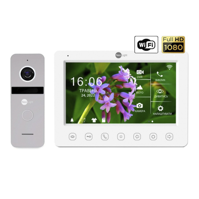 Комплект домофону Neolight NeoKIT HD WiFi Silver www.bd.in.ua Безпечний Дім