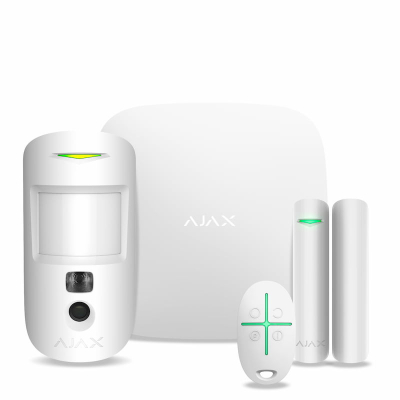 Комплект безпровідної сигналізації Ajax StarterKit Cam Plus HDR (8EU) UA white www.bd.in.ua Безпечний Дім